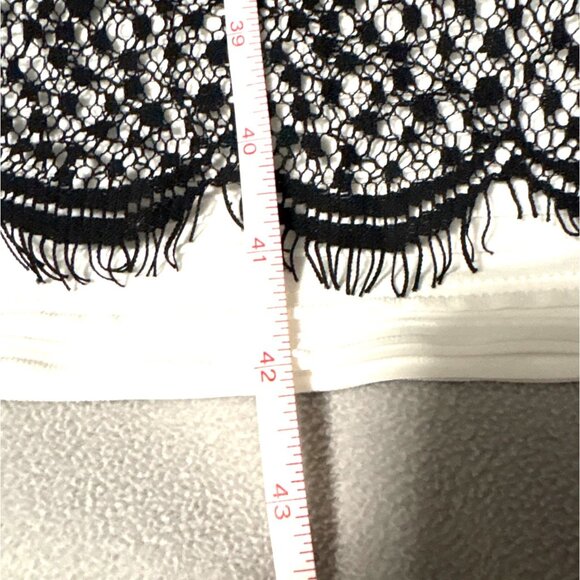 Black & White Lace Overlay Dress By Catherines 2X 22/24W Polyester/Spandex Blend - Picture 5 of 5